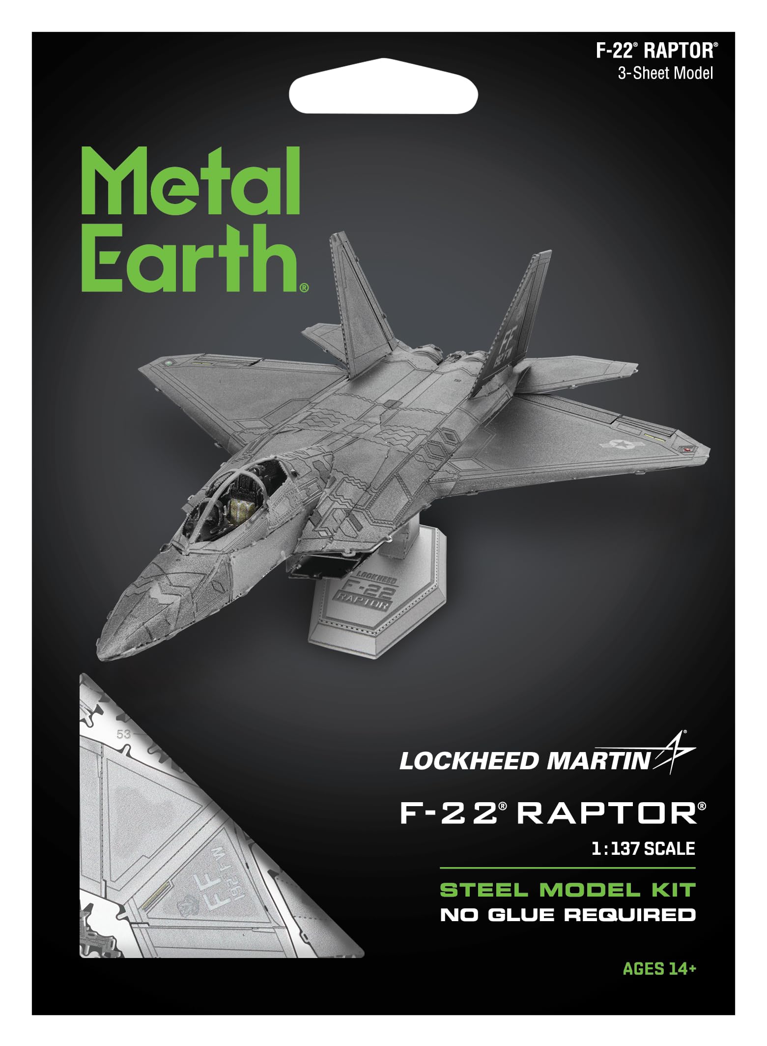 Metal Earth F-22 Raptor ME1016 3D Metal Model Kit Fascinations