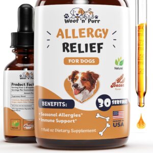 natural dog allergy relief - helps to naturally support allergy & itch relief for dogs - allergy relief for dogs itching - itch relief for dogs - dog itch relief - dog allergy support - 1 fl oz