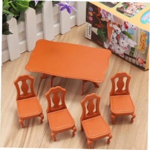 Totority 2 Sets Kids Resin Table and Chairs Child Mini