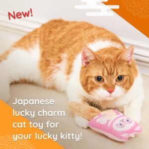 NAKAMA Meow Mamori, Dental Cat Chew Toy, Guardian Dog Pattern