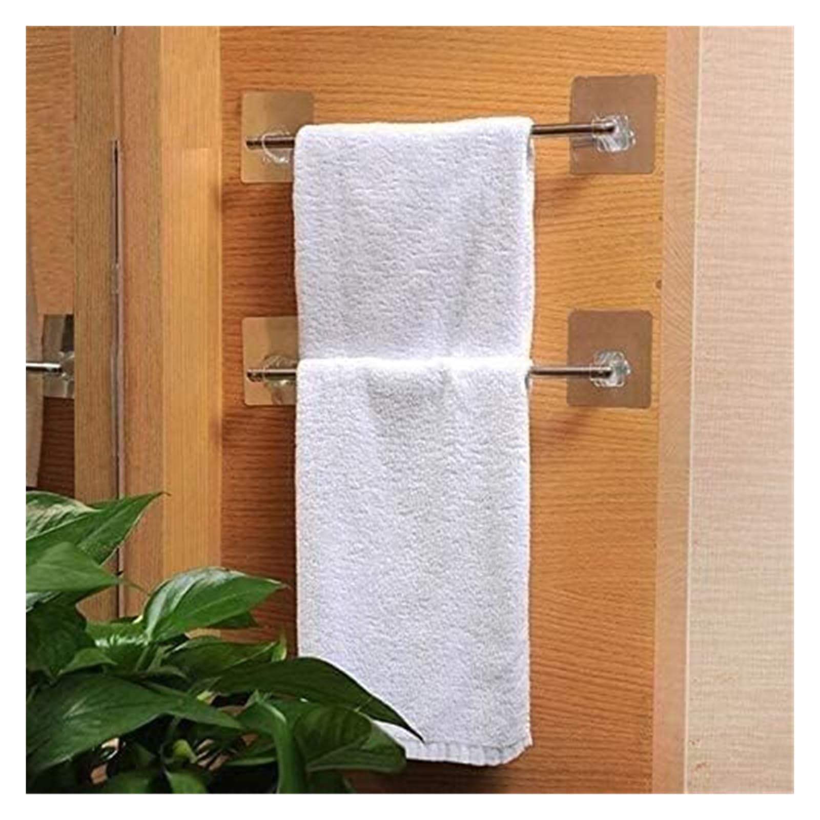 Towel Racks Towel Holder Shelf Bath Stainless Steel Bath Towel Holder Self Adhesive Wall Mounted Hanger Single Rod Organiser for Home Kitchen Bathroom