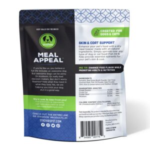 Stashios: Meal Appeal: Skin & Coat Support Food Topper - Beef 4 Oz, Dogs & Cats, Slow Baked Powder, Enhance Food Flavor, Support Nutrition & Health