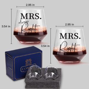 comfit Mrs and Mrs Lesbian Wedding Gifts/Lesbian Birthday Gift for Couples/Lesbian Engagement Gifts,Lesbian Couples gifts for Christmas Thanksgiving