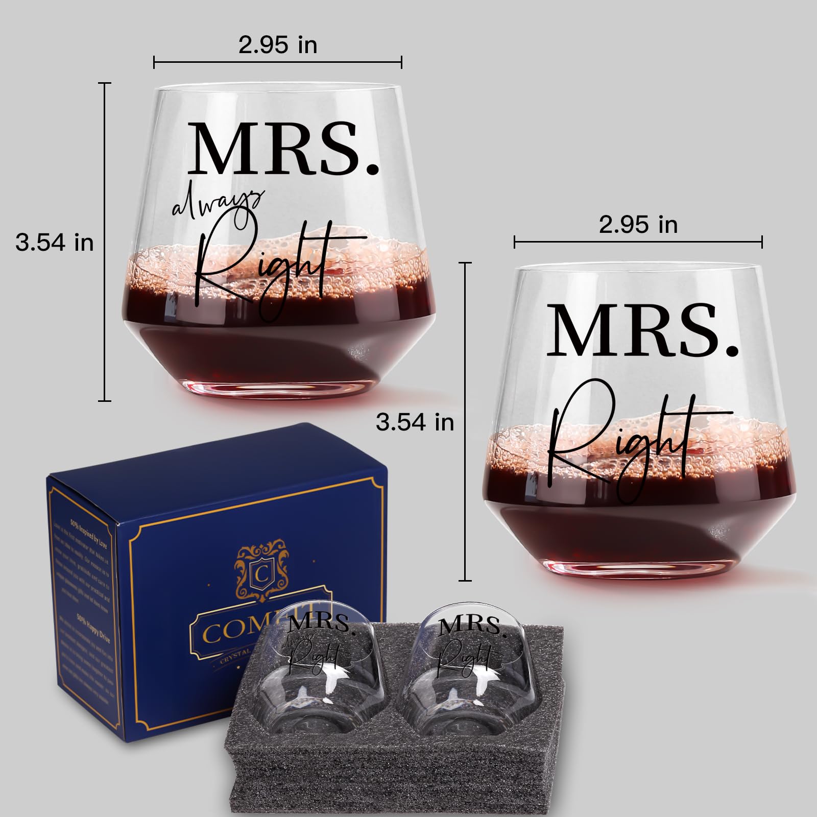 comfit Mrs and Mrs Lesbian Wedding Gifts/Lesbian Birthday Gift for Couples/Lesbian Engagement Gifts,Lesbian Couples gifts for Christmas Thanksgiving