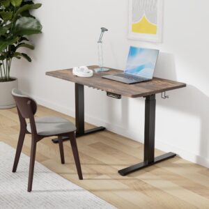 SIAGO Electric Standing Desk Adjustable - 48 x 24 Inch Sit Stand up Desk with Cable Management - 3 Memory Preset Adjustable Height Desk Computer Home Office Desk