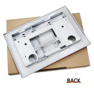 VALLVATER Toilet Push Plate With Dual Buttons Compatible with TOTO YT800#WH In-Wall Tank System - Matte Chrome, to002y