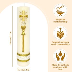 Religious Candles Catholic,Prayer Candles for Church Devotional Saint Blessed Mexican Gift,Baptism Candle,Cirios Religiosos Catolicos,Jesus Candle,Cross Candle,Cirio Pascual,Veladoras Mexicanas