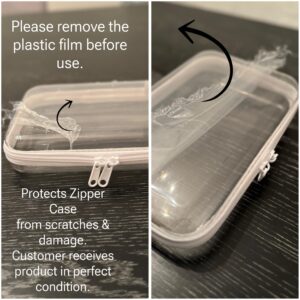 FAI Products Clear/Transparent Hard PVC Organizing Case with Double Zipper, Declutter and Tidy Lifestyle Bin(2PCS)