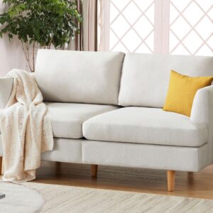 Living&Giving 65" W Loveseat Sofa with Extra Deep Seats,Love Seat Couches for Small Spaces,Mid Century Modern Small Couch for Apartment,2 Seater Couch for Living Room,Small Sofa for Bedroom