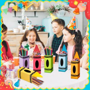 Fiupan Crayon Candy Pencil Gift Boxes - 24Pcs Thanksgiving Treat Boxes Pencil Candy Holders Gift Bag, Thanksgiving Thanks Teacher Paper Gift Party Favors for School Classroom Birthday