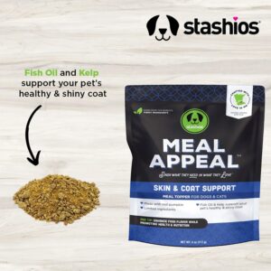 Stashios: Meal Appeal: Skin & Coat Support Food Topper - Beef 4 Oz, Dogs & Cats, Slow Baked Powder, Enhance Food Flavor, Support Nutrition & Health