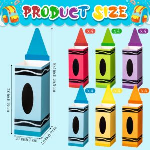 Fiupan Crayon Candy Pencil Gift Boxes - 24Pcs Thanksgiving Treat Boxes Pencil Candy Holders Gift Bag, Thanksgiving Thanks Teacher Paper Gift Party Favors for School Classroom Birthday