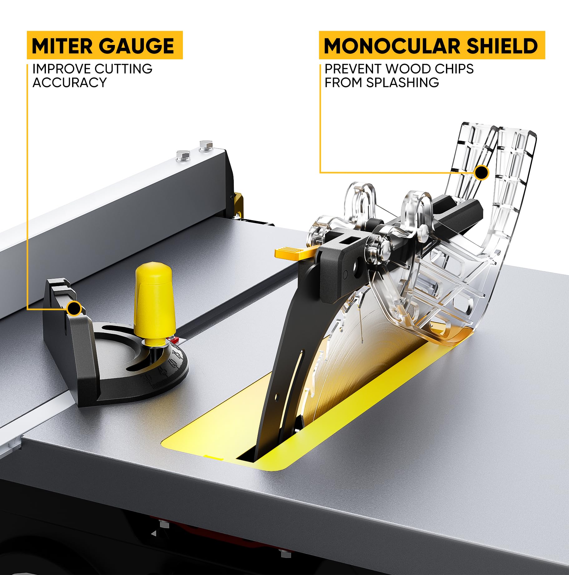 Upstreman Work M1 Pro Portable Table Saw, 13Amp Compact Tablesaw 5700RPM, 8.25" Table Saw w/24T Blade, Dust Collector, Onboard Carrying Handle Easy to Carry, Adjustable Cut Depth and Angle, for DIY