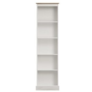 Furniture Dash Wood Bookcase Tall Narrow Corona Snow