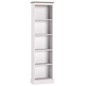 Furniture Dash Wood Bookcase Tall Narrow Corona Snow