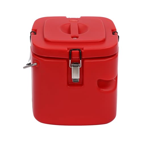 Treliamd Insulated Soup Container, Commercial Food Warmer for Hot or Cold Food,9.5L/2.5gal Hot Box for Catering, Food Cooler with 4 Buckles, Handles & Soup Carrier for Restaurant, Canteen, Home