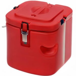 Treliamd Insulated Soup Container, Commercial Food Warmer for Hot or Cold Food,9.5L/2.5gal Hot Box for Catering, Food Cooler with 4 Buckles, Handles & Soup Carrier for Restaurant, Canteen, Home