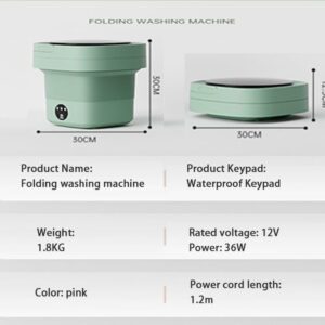 8L Portable washing machine, Mini washing machine portable washer for Underwear, Baby Clothes, or Small Items, for Apartments, Camping, Travel (Green)