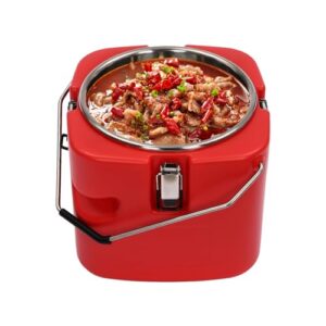 treliamd insulated soup container, commercial food warmer for hot or cold food,9.5l/2.5gal hot box for catering, food cooler with 4 buckles, handles & soup carrier for restaurant, canteen, home