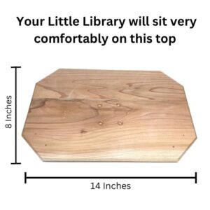 Little Library Mount, Cedar | Library Mount | Stable, 14 inches Wide and 8 inches Deep | Slip It On 4x4 Post, Attach It With Screws Included | Most Stable Library Mount | Needs No Finishing, Painting