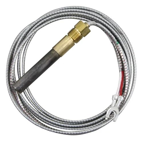 Two Lead Thermopile 72" Armored M1265X for Models Bakers Pride Bake/Pizza Oven 101, 151, 201, 251, 301, 307, 3151, 351, 401, 4151, 451, D-125, DS-805, FC-516, FC-616, FC-816, GP-61, GS-805