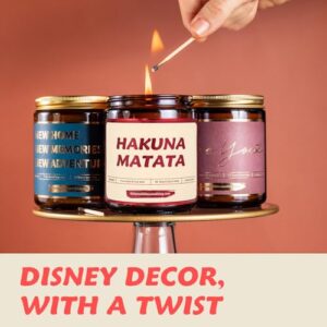 Got You A Little Something Hakuna Matata Lavender Vanilla Disney Candle | Disney Gifts for Women Adults, Disney Mom Birthday Gift | Lion King Themed Christmas Presents for Her ; Hakuna Matata Candle