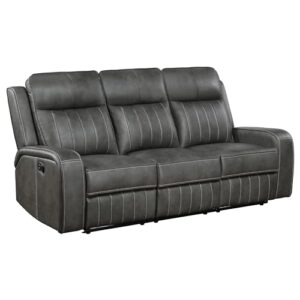 coaster home furnishings raelynn upholstered motion reclining sofa grey