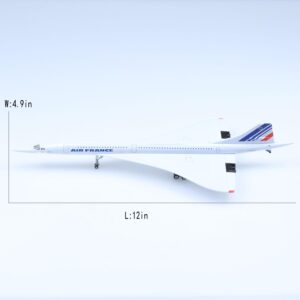 vdakyurm 1/200 Concorde Airplane Model Air France Diecast Metal Aircraft Models for Display Collections or Gift