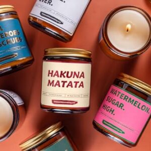 Got You A Little Something Hakuna Matata Lavender Vanilla Disney Candle | Disney Gifts for Women Adults, Disney Mom Birthday Gift | Lion King Themed Christmas Presents for Her ; Hakuna Matata Candle