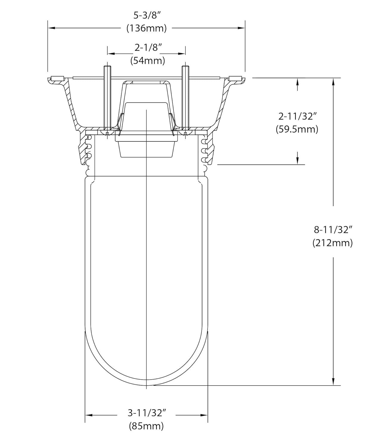 OCS Parts Commercial Kitchen Canopy Hood and Walk-in Refrigeration Lighting | Light Fixture, Globe, LED Light Bulb, and Wire Guard (Light Fixture)