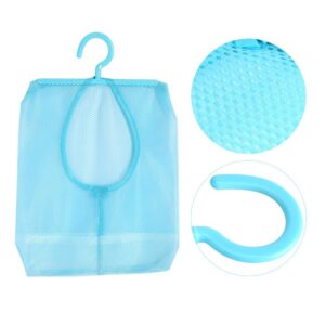 Hanging Mesh Bag, Bathroom Storage Shower Quick Drying Mesh Shower Caddy for Travel Multi Purpose Hanging Mesh Storage Bag for Socks Stockings Bra Underwear (Blue)