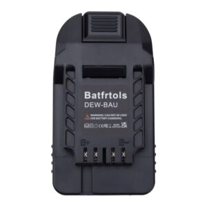 Batfrtols Adapter for Bauer 20v Max Cordless Tools, Compatible with De Walt 20v Max Batteries & Hercules 20v Max Battery, Adapter Only, Black, 1 Pack