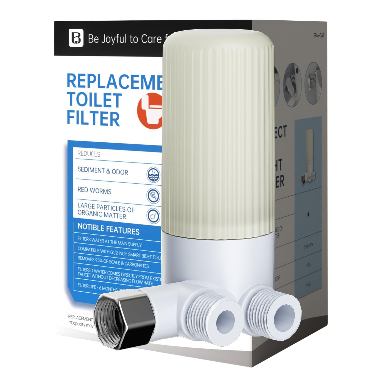 G1/2 Inch Replacement Toilet Filter for Smart Toilet and Electric Bidet Toilet Seats, Water Heater Intelligence Toilet Filter Replacement for 1/2 Inch Pipes - 1 PACK