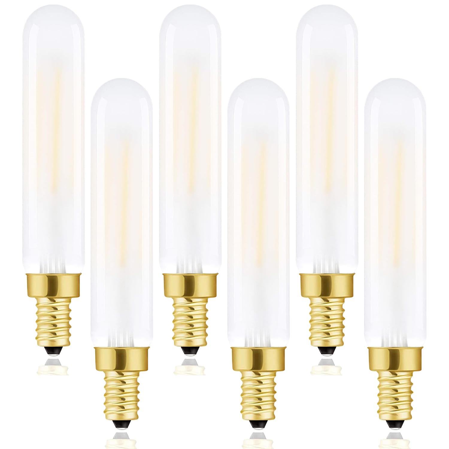 Duoled Frosted E12 led Bulb 6W Equivalent E12 Candelabra Bulb 60 watt Neutral White 4000K AC120V 600LM Dimmable T6 T6.5 for Chandeliers,Ceiling Fan and Wall sconces Pack of 6