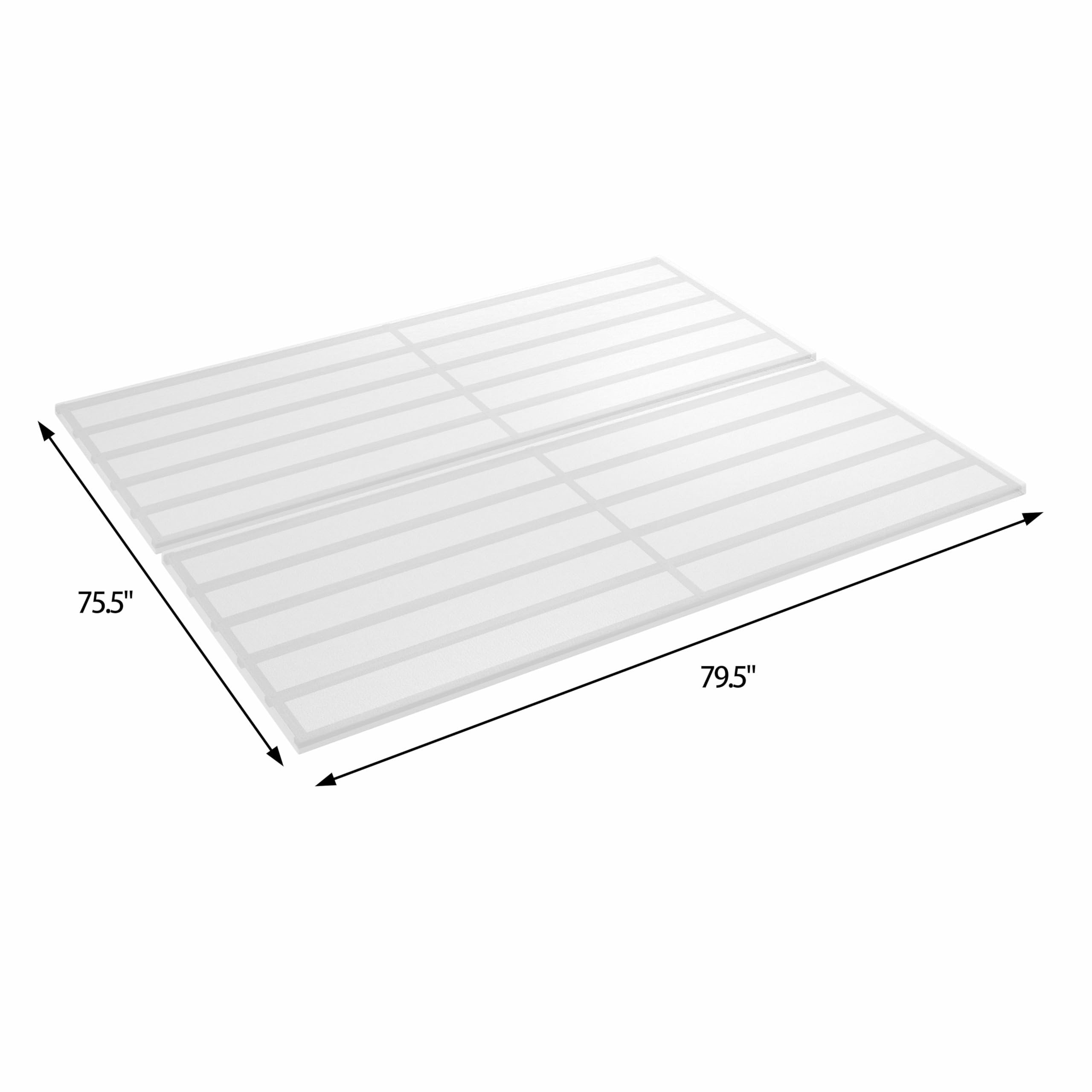 Prodature Bed-Slats-King-Size-Bunkie-Board - Box-Spring-Replacement Fabric Covered Metal Mattress Support Bed Frame