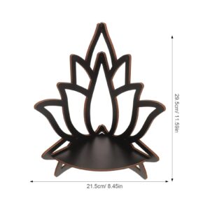 MAGICLULU Lotus Wood Corner Shelves, Flowers Wall Corner Shelves Wooden Floating Shelves Crystal Shelf Boho Wall Hanging Shelves for Home Offices Living Room Decoration