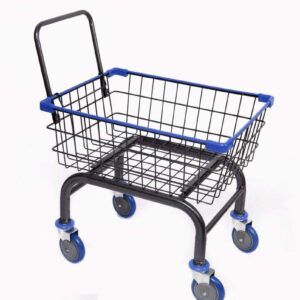 Chaminusa Heavy Duty Laundry and Grocery 1.8 Bushel Cart with U-Handle (Blue)