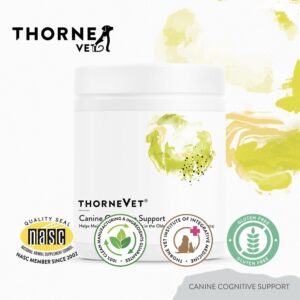 ThorneVet Canine Cognitive Support Powder for Dogs - Great Tasting Health Supplement with B Vitamins and Antioxidants to Support The Brain Health of Your Senior Dog - 90 Scoops