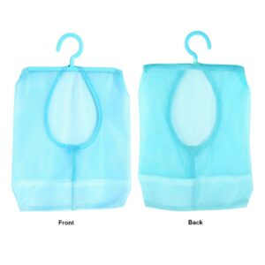 Hanging Mesh Bag, Bathroom Storage Shower Quick Drying Mesh Shower Caddy for Travel Multi Purpose Hanging Mesh Storage Bag for Socks Stockings Bra Underwear (Blue)