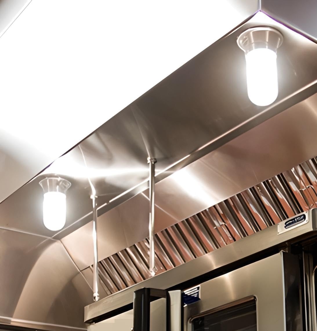 OCS Parts Commercial Kitchen Canopy Hood and Walk-in Refrigeration Lighting | Light Fixture, Globe, LED Light Bulb, and Wire Guard (Light Fixture)