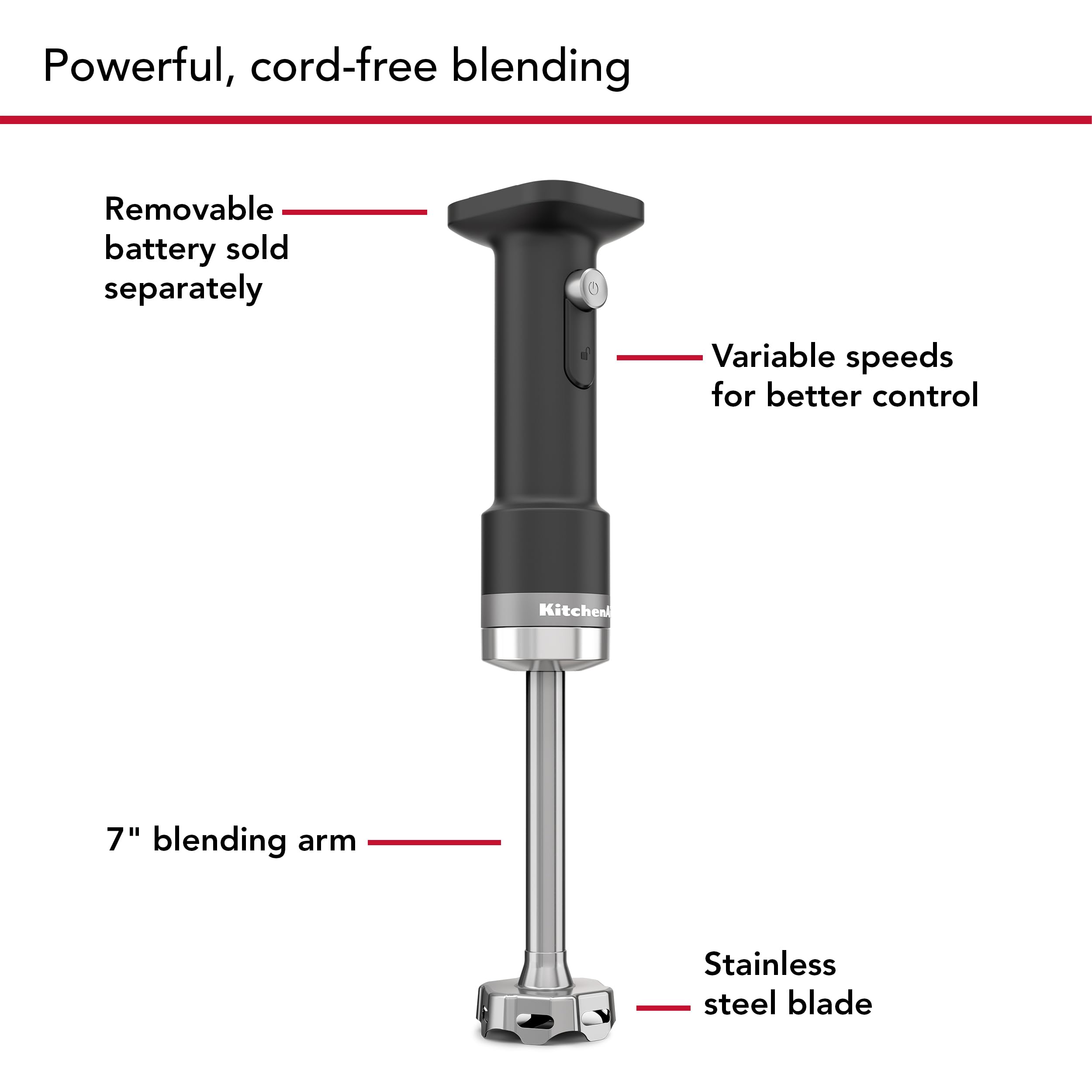 KitchenAid Go™ Cordless Hand Blender - battery included, KHBRV71