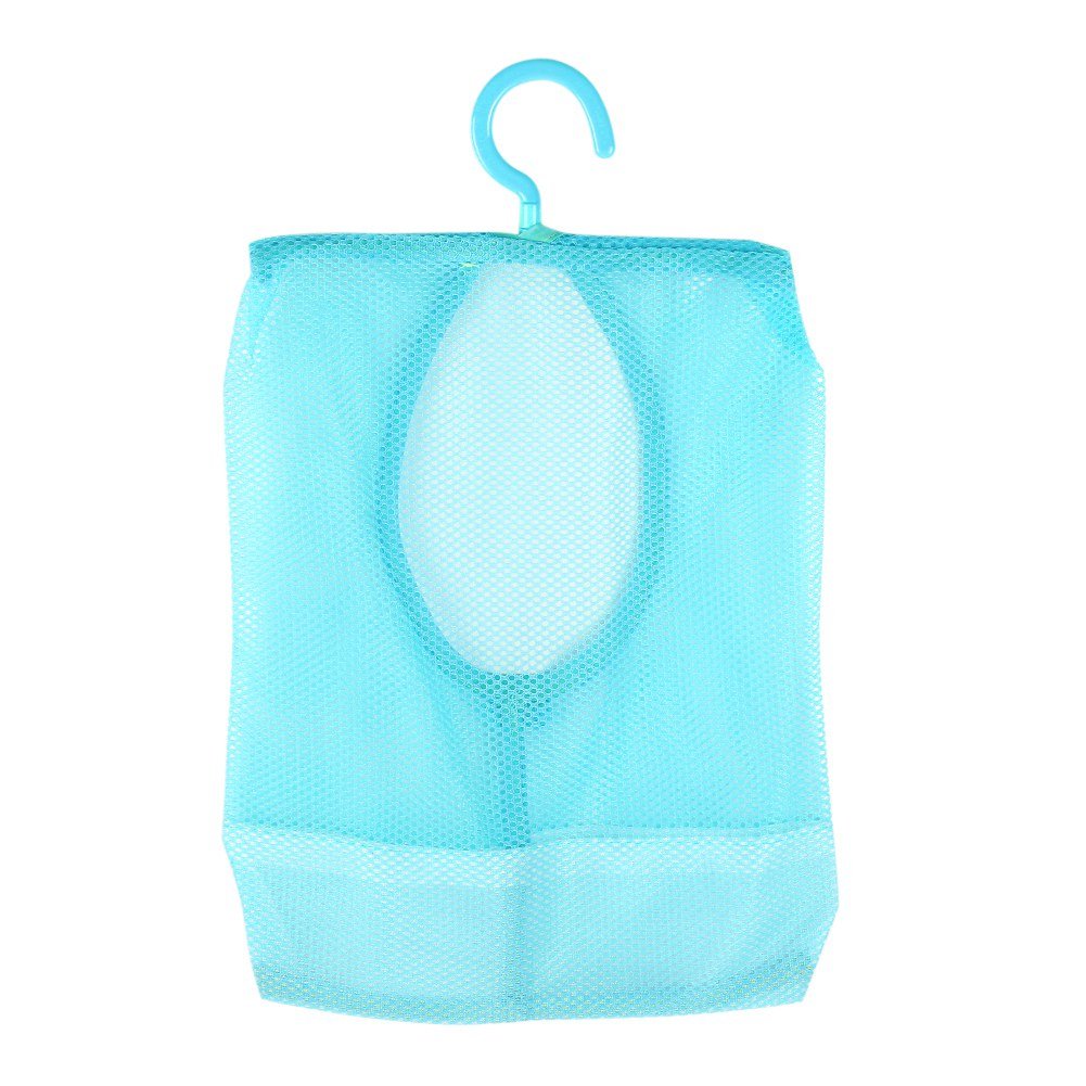 Hanging Mesh Bag, Bathroom Storage Shower Quick Drying Mesh Shower Caddy for Travel Multi Purpose Hanging Mesh Storage Bag for Socks Stockings Bra Underwear (Blue)