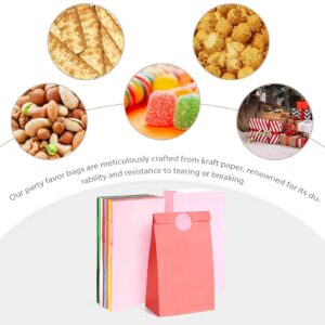 JOHOUSE Party Favor Bags with Stickers, 36PCS Colorful Candy Bags Gift Bags for Kids Birthday Party 8 Colors 4.7" x 3.1" x 8.7"