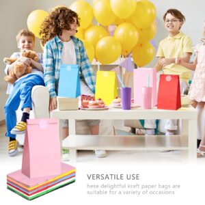 JOHOUSE Party Favor Bags with Stickers, 36PCS Colorful Candy Bags Gift Bags for Kids Birthday Party 8 Colors 4.7" x 3.1" x 8.7"