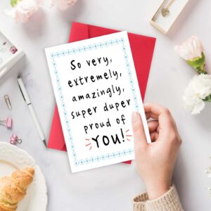 Asmallgf Proud of You Card for Him Her, Congratulations Gifts, New Job Card, Promotion Gifts for Women Men, Graduation Card for Friends, You Did It