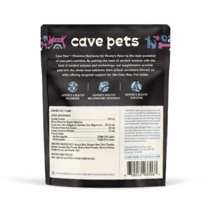 Cave Pets, Super Chomp Tablets, Dog Probiotic Supplement for Digestive Health and Microbiome Support, Multi-Glandular & Turmeric, 60 Tablets