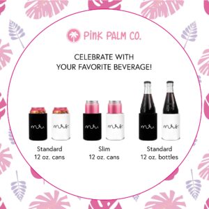 Pink Palm Co. Wedding Set of 2 Can Coolers | Can Holders for Bride and Groom | Beverage Insulators for Newlyweds | Wedding Toast | Engagement Party | Honeymoon (Mr. & Mrs.)