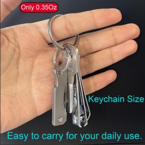 Joy-Touch Mini Titanium Alloy Pocket Knife, Little Sharp Keychain Knife, Small Folding Knife, EDC Box Cutter, Gifts for Men Women