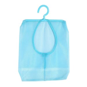 hanging mesh bag, bathroom storage shower quick drying mesh shower caddy for travel multi purpose hanging mesh storage bag for socks stockings bra underwear (blue)