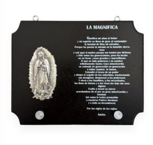 oracion a la magnifica placa marco madera wooden plaque frame with spanish prayer key holder hooks catholic religious christian gift